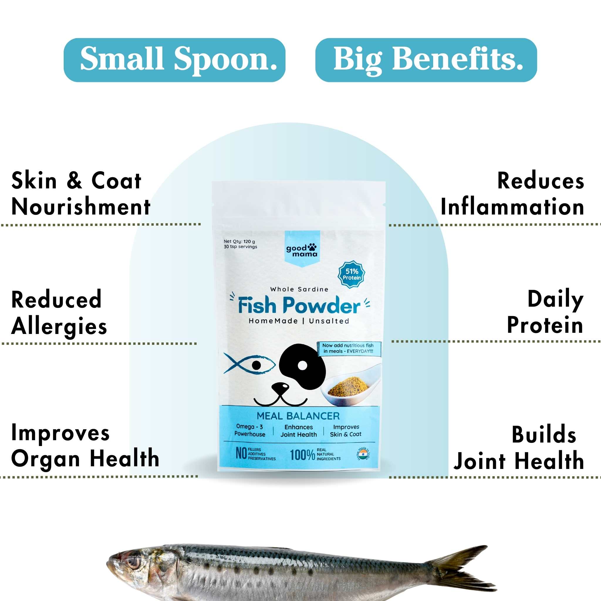 Fish Powder Design Sardine Fish Powder – Good Mama